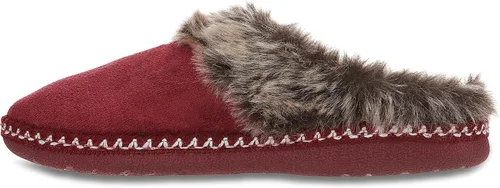 Floopi Pantuflas de casa para mujer, con forro de piel azteca, pantuflas acogedoras de espuma viscoelástica con suela antideslizante para interiores