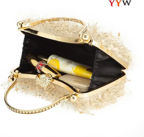 Miniatura 6 de YYW Bolso de mano para mujer, bolso brillante con asa superior, bolsa de noche, bolsa cruzada, bolsa de hombro para boda, fiesta, baile de graduación