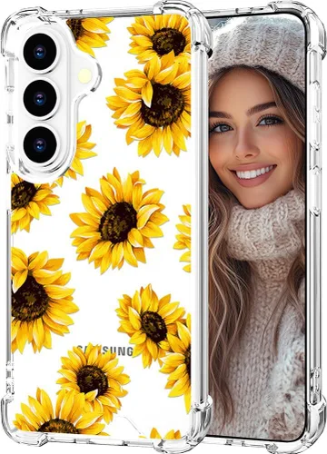 Miniatura 115 de Hungo Funda compatible con Samsung Galaxy S23 con diseño floral y bonito diseño transparente, femenino para mujeres y niñas, con hermoso clavel