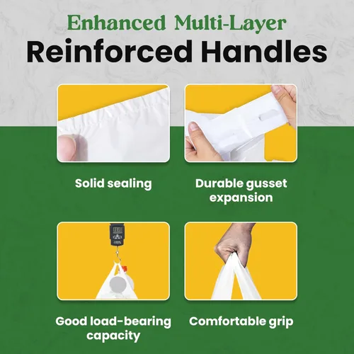 Miniatura 3 de Bolsa de plástico con asas Bolsas de compras para camisetas para pequeñas empresas Bolsa de plástico reciclable para comestibles Bolsas
