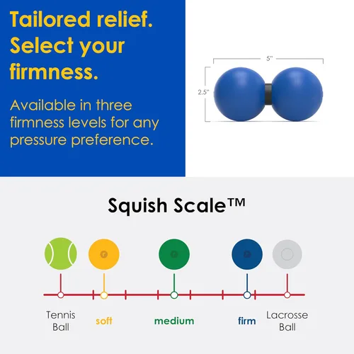 Miniatura 5 de Rodo Rodillo de bolas firme 2 en 1 de cacahuete y lacrosse Herramienta de masaje de tejido profundo para fascia, fascitis plantar, caderas