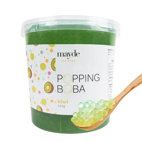 Miniatura 11 de Mayde Perlas de Boba Popping para bebidas, postres y cuencos de desayuno, perlas explosivas de arándanos (sabor a arándano, 7 libras)