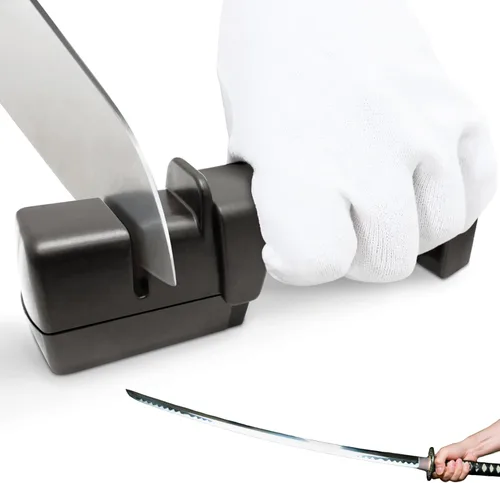 dretec Afilador de cuchillos japonés (cerámica y diamante), para cuchillos de cocina, fabricado en Niigata, Japón