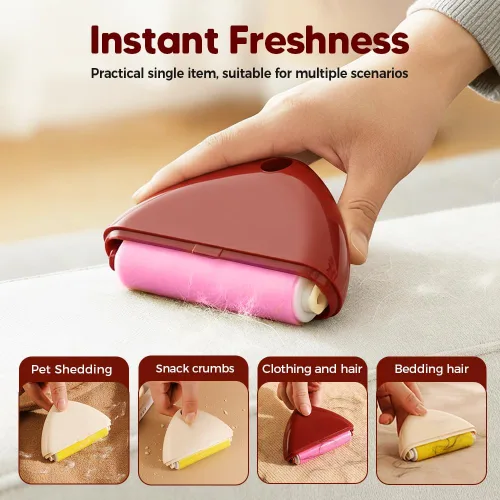 Miniatura 4 de Rodillo adhesivo portátil, lavable, reutilizable, removedor de pelusas para mascotas, removedor de pelusas para ropa, viajes, piel, cabello, polvo