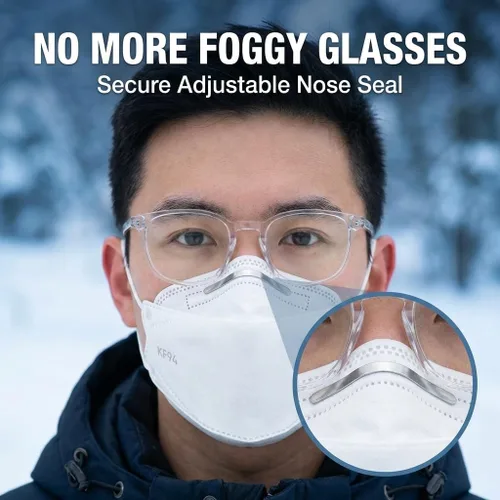 Miniatura 2 de Mascarillas KF94 para adultos, antivaho para gafas, estructura transpirable 3D, envueltas individualmente para viajes, paquete de 30