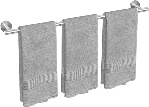Miniatura 29 de USHOWER Barra de toalla cromada pulida, toallero de 18 pulgadas para montaje en pared de baño, varilla de toalla de acero inoxidable SUS304 Cromo