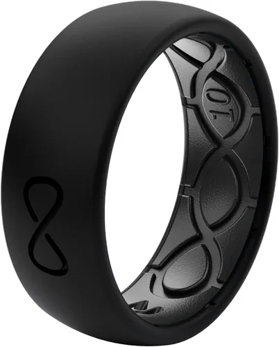 Miniatura 2 de Groove Life - Anillo de boda de goma transpirable para hombres, de silicona sólida, gran cobertura, diseño único, anillo de ajuste cómodo