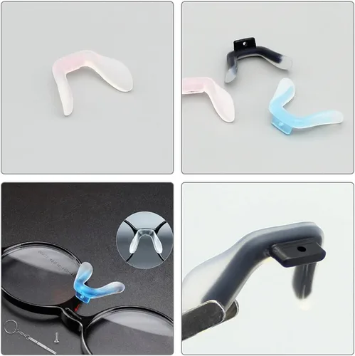Miniatura 9 de Healifty Almohadillas de silicona para la nariz para gafas, cómodos cojines antideslizantes para la nariz, reemplazo flexible para niños y adultos