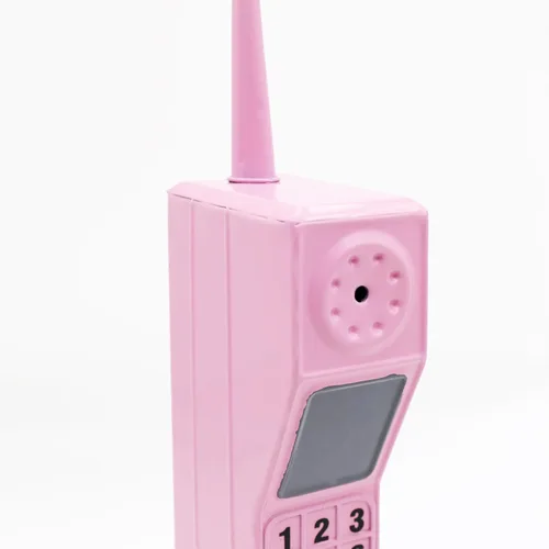 Miniatura 6 de Teléfono Falso de Utilería Retro, Teléfono de los Años 90 para el Hogar Rosa