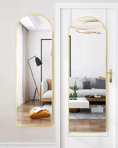 Miniatura 15 de NEARBYSD Espejo de Arco de Puerta - Sobre la Puerta 48x14 Espejo de Cuerpo Entero Para Dormitorio, Sala de Estar o Closet - Negro