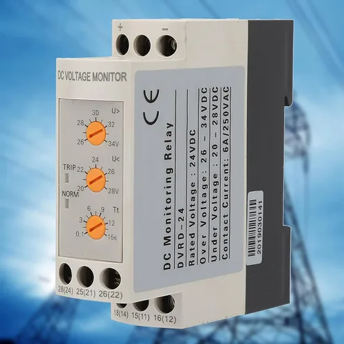 Miniatura 5 de Relé de monitoreo de sobretensión de bajo voltaje Disyuntor Módulo de control ajustable DC 12V/24V/36V/48V (DC24V)