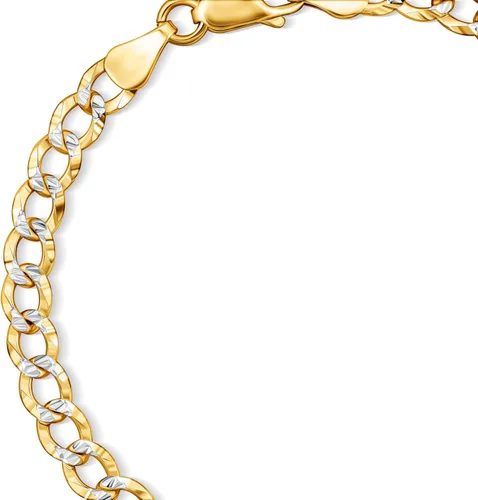 Miniatura 3 de PORI JEWELERS Pulsera de cadena cubana de oro de 18 quilates sobre plata de ley 925 italiana de 0.197 in con corte de diamante macizo para mujeres