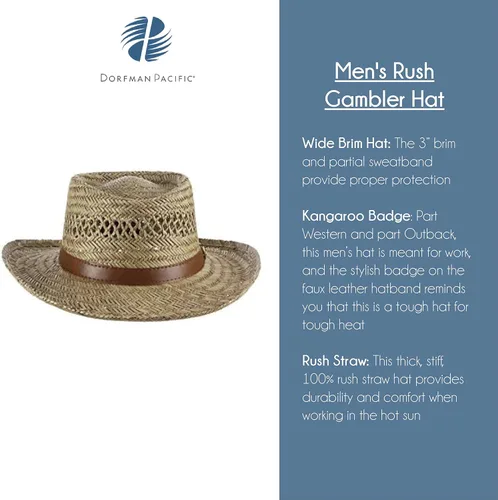Miniatura 5 de Dorfman Pacific Co.Sombrero Rush Gambler para hombre