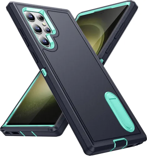 Miniatura 11 de BaHaHoues Funda para Samsung Galaxy S23+ Plus con soporte integrado, a prueba de golpes y caídas de grado militar para Galaxy S23 Plus (rojo/negro)