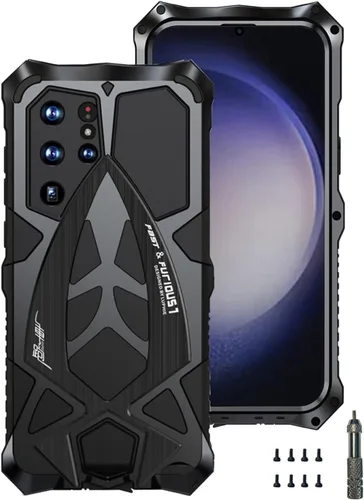 Miniatura 9 de Funda Samsung Galaxy S22 Ultra 5G de protección de grado militar de 360 grados, a prueba de golpes, inastillable, metal y silicona integrados, Nior