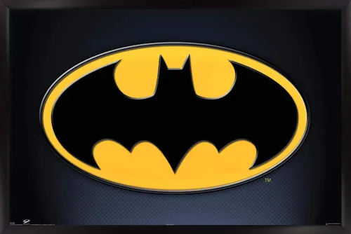 Miniatura 8 de Trends International DC Comics - Póster de pared de Batman con símbolos, 14.725 x 22.375 pulgadas, versión enmarcada de madera de granero