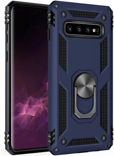 Miniatura 11 de Funda de grado militar para Samsung Galaxy S10 Plus 360 con anillo giratorio de metal con soporte de soporte magnético integrado para montaje