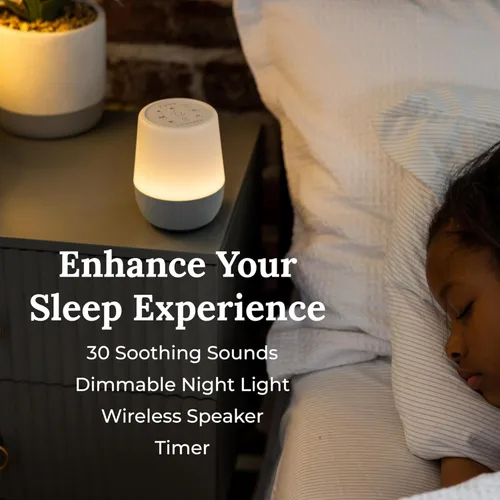 Miniatura 2 de Yogasleep Máquina de sonido de ruido blanco dúo y luz nocturna, 30 sonidos naturales, altavoz inalámbrico Bluetooth para viajes, privacidad