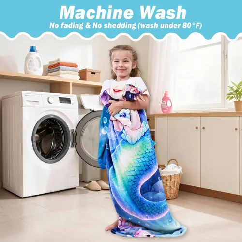 Miniatura 7 de Softan Manta para niños y niñas, cálida y suave manta de forro polar para sofá cama, acogedora manta de franela de felpa mullida para niños