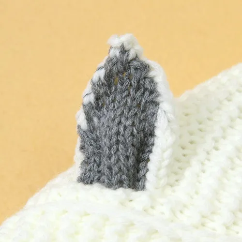 Miniatura 6 de TBUIALL Conjunto de suéter de invierno para bebés, niños y niñas, para mantener el calor, de punto, con capucha, lindo oído