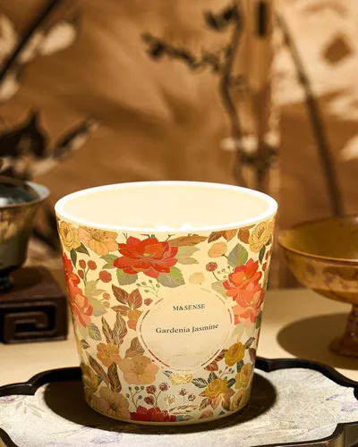 Miniatura 9 de M&SENSE Vela Perfumada de Gardenia y Jazmín, 28.2oz Velas Grandes de Cera de Soja Natural de 3 Mechas, Duraderas de Combustión Limpia y Lenta Sin