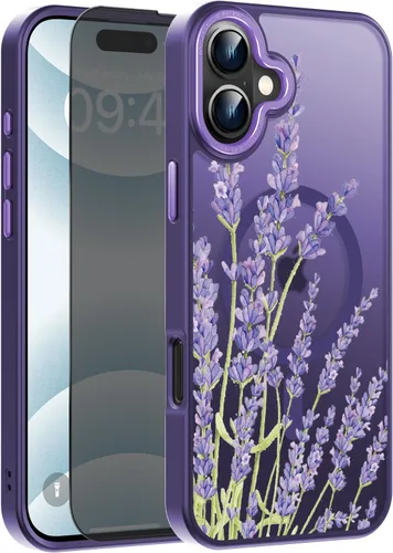 Miniatura 98 de Goodon Funda para iPhone 17 Pro con protector de pantalla de privacidad, compatible con Magsafe, a prueba de golpes, translúcida mate, bonita funda