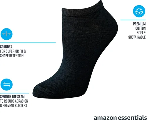 Miniatura 3 de Tienda Essentials Calcetines casuales de corte bajo para mujer, ligeros, 6 pares