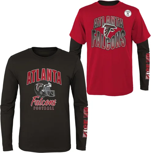 Miniatura 14 de NFL Conjunto de 3 Camisetas y Camisas de Manga Larga para Niños y Jóvenes 8-20, Colores del Equipo del Día del Juego