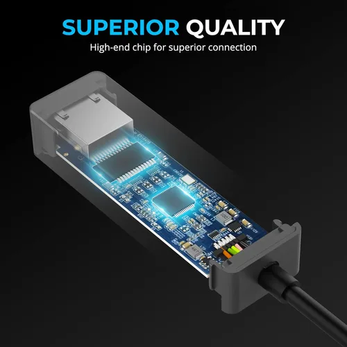 Miniatura 7 de SABRENT Adaptador Ethernet USB-C a 5G – Optimizado de 5GbE, requiere USB 3.1 Gen 1+, compatibilidad clara, cuerpo de aluminio, Plug-and-Play