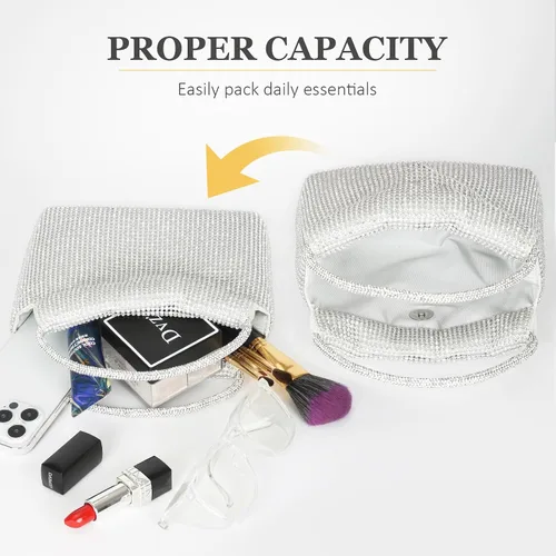 Miniatura 4 de Beaguful Bolsos de mujer con diamantes de imitación de cristal, bolsos de noche con purpurina