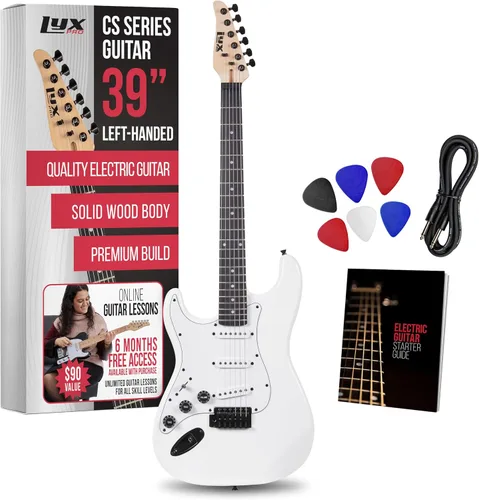 Miniatura 15 de LyxPro CS 39" - Kit de guitarra eléctrica para principiantes, intermedios y profesionales con guitarra, cable de amplificador, 6 púas y guía