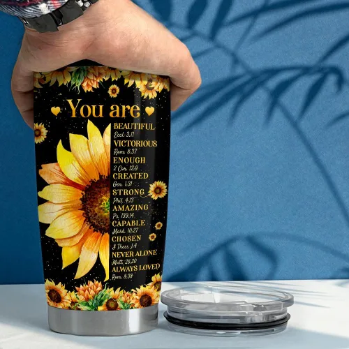 Miniatura 5 de SANDJEST Vaso inspirador de 20 onzas, regalo cristiano, regalos inspiradores para mujeres, vasos con aislamiento de acero inoxidable motivacional