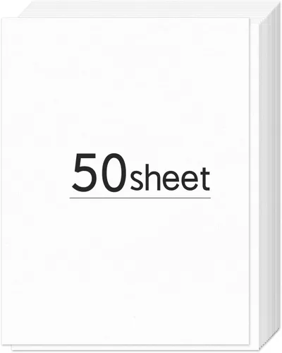 50 hojas de cartulina blanca de 8.5x11", 250 g/m²/92 lb, papel de construcción de cartulina, papel de impresora premium para proyectos de bricolaje,