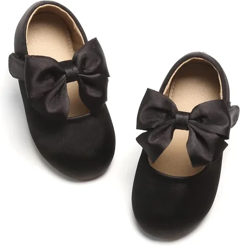 Otter MOMO Zapatos planos tipo bailarina Mary Jane para niñas pequeñas, sin cordones, para fiestas escolares