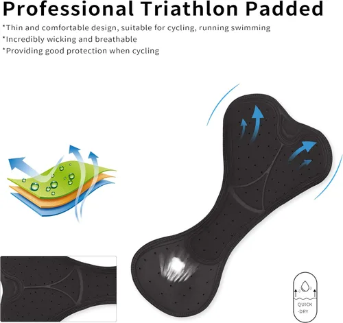 Miniatura 3 de Triathlon Suits Mens One-Piece Sleeveless Trisuits Skin Wet Suit for Running Cycling Swimming