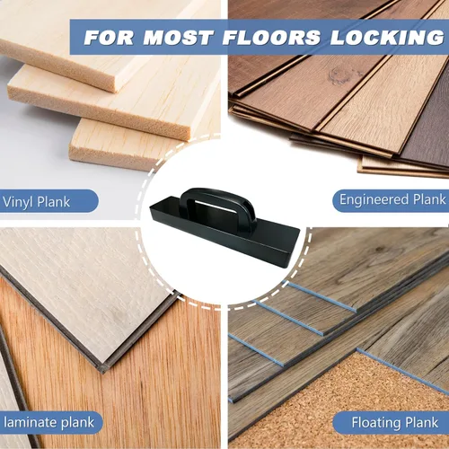 Miniatura 5 de Bloque de roscado, bloque de instalación de piso con mango no requiere martillo, para laminado/madera/madera dura/LVT/LVP/tablones de vinilo