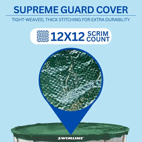 Miniatura 4 de Swimline Hydrotools Supreme Guard - Cubierta resistente de invierno, de 31 pies, de color verde/negro y con cabrestante y cable, para piscinas
