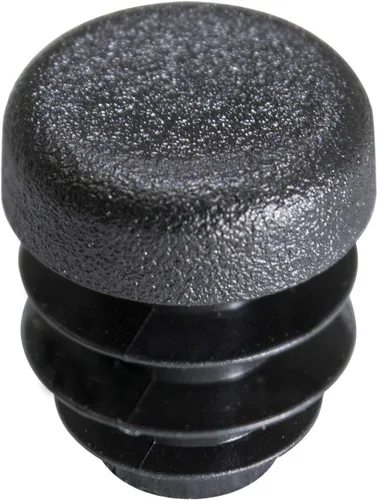 Miniatura 6 de Prescott Plastics Tapones de plástico acanalados de 1/2 pulgada (0.500 in) de diámetro exterior, tapas redondas de tubo de metal negro, inserciones
