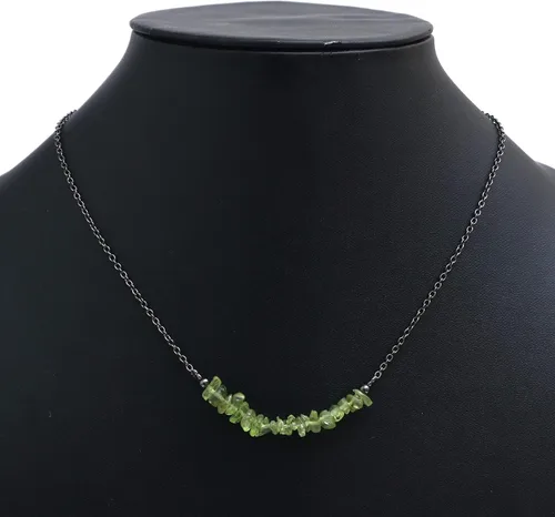 Miniatura 13 de Gempires - Collar de barra de chips naturales, cristales curativos de energía, regalo de cumpleaños, regalo para ella, joyería de piedras preciosas