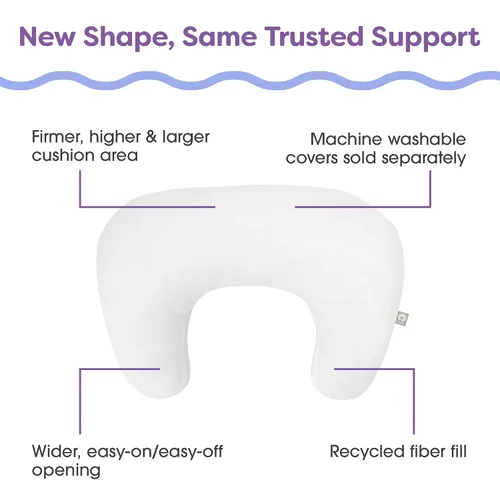 Miniatura 4 de Boppy Almohada de lactancia, Bare Naked - Almohada más grande y con mayor soporte para lactancia y alimentación con biberón con mayor elevación