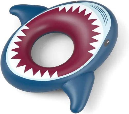 Miniatura 3 de Jasonwell Flotador hinchable de tiburón flotador de agua diversión verano playa piscina tubo inflable paseo en la piscina fiesta balsa juguetes