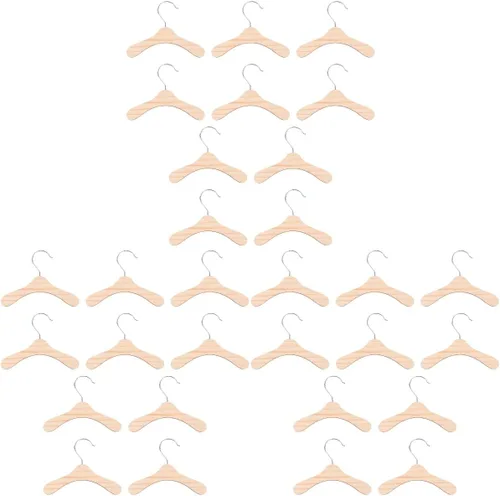 Miniatura 11 de Mipcase 20 piezas adorables para casa de muñecas con gancho para cachorros sin acabado, lindo organizador de madera, ganchos de alta calidad,