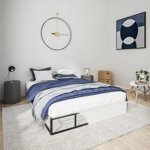 Miniatura 9 de Qingzhou - Bases de somier para cama individual, somier metálico de 7 pulgadas de altura solo para cama individual, base de colchón resistente con 7