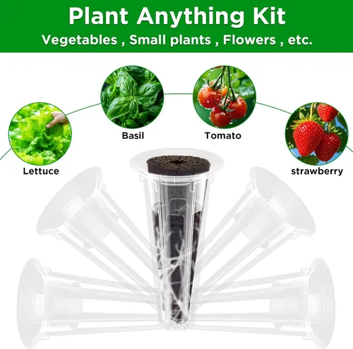 Miniatura 4 de 50 paquetes de cestas de cultivo para sistema de cultivo hidropónico, cestas de semillas compatibles con aero Garden Grow Sponge Starter pods