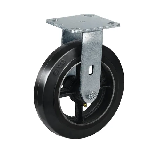 Miniatura 47 de Ruedas industriales de 5 x 2 pulgadas, rueda de goma en hierro fundido, juego de 4 ruedas resistentes con capacidad de hasta 1800 libras