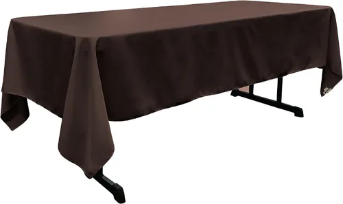 Miniatura 215 de LA Linen Mantel rectangular lavable de popelín de poliéster, resistente a las manchas y a las arrugas, cubierta de mesa 60x84, mantel de tela