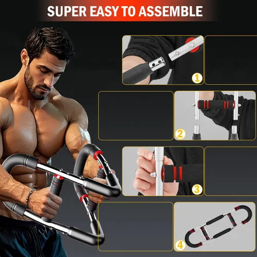 Miniatura 4 de Entrenador de Brazo Twister de Última Generación, Barra de Ejercicio Ajustable con Resorte de Potencia, Fortalecedor de Ejercicios de Antebrazo