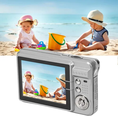 Miniatura 3 de Cámara digital, 48MP 2.7in LCD 4K Vlogging Cámara para disparar (Plata)