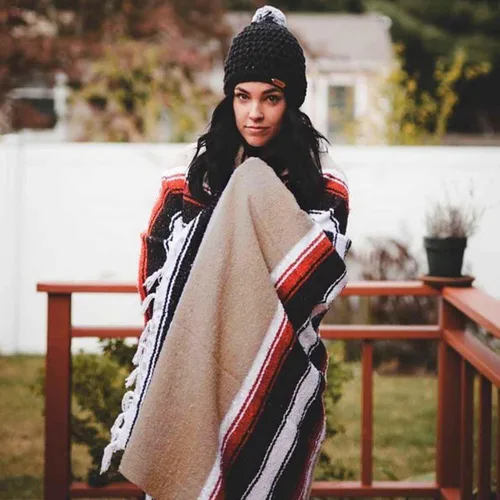 Miniatura 3 de Open Road Goods Manta de diamantes mexicanos – Manta de yoga pesada XL – Hecho a mano en México – Manta gruesa estilo serape bohemio estilo Saltillo