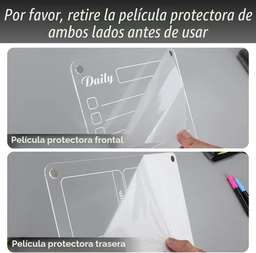 Miniatura 3 de DIYMAG Almohadillas de Planificación Paquete de 3 Calendario Magnético Acrílico de Borrado en Seco para Refrigerador, 15"x11" Juego 2026 Magnéticos